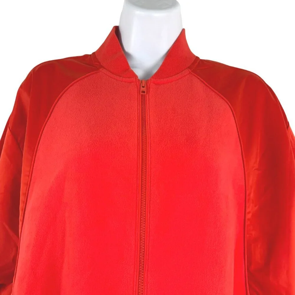 Athleta Zion‎ Microfleece Full Zip Jacket Medium Torch Red Polyester NWT CJ-1898